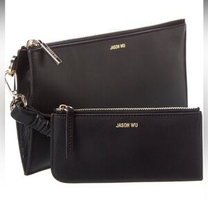 JASON WU Rommy Leather Wristlet In Black NWT